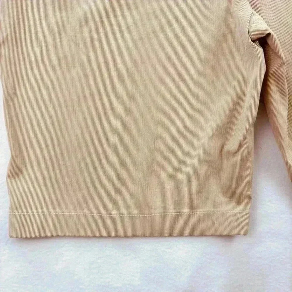 NWT G.H. Bass Co Tan Pinstripe Stretch Long Bermuda Chino Walking Short Size 14 - Picture 9 of 14